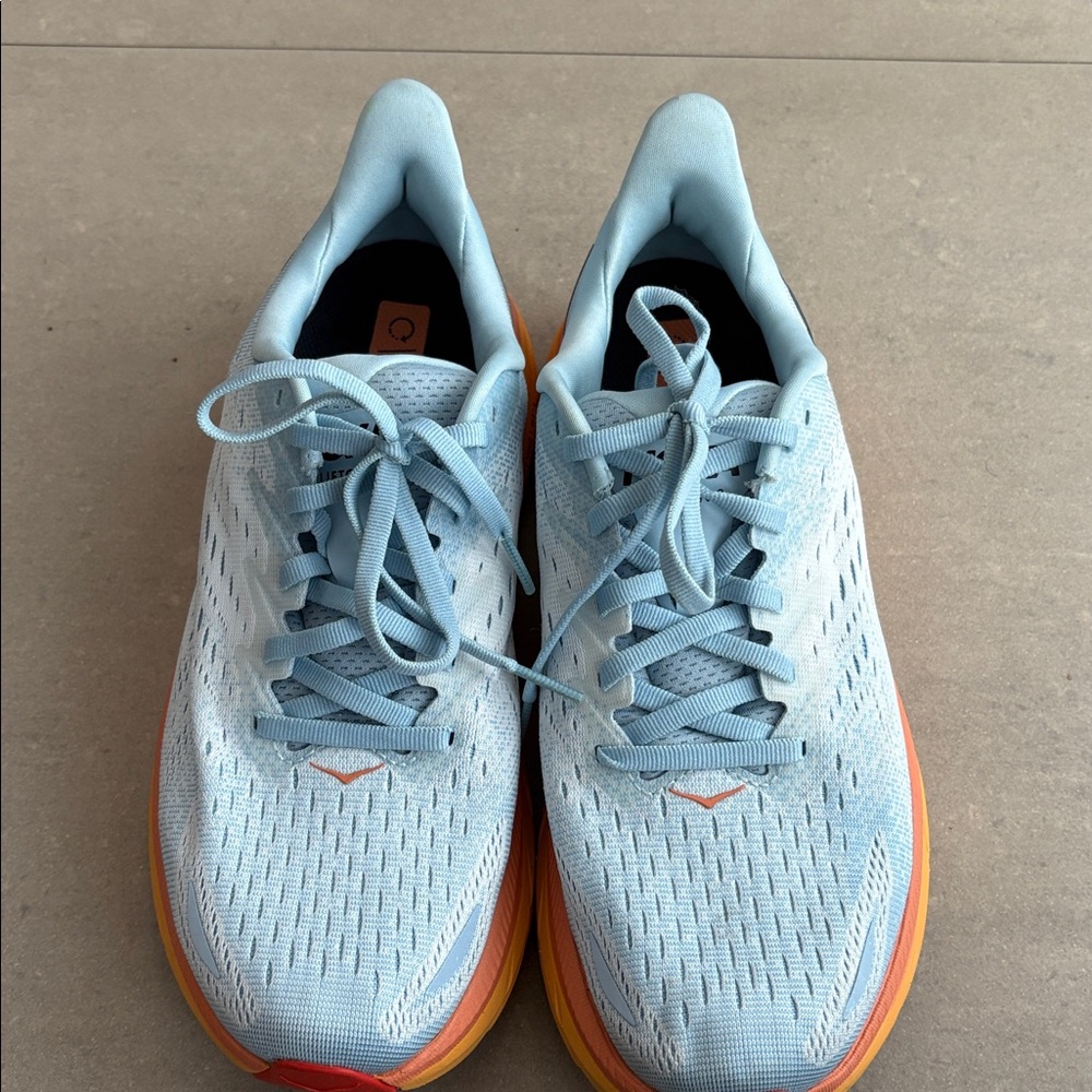 Hoka Women's Light Blue and Orange Athletic Shoes - Picture 2 of 5